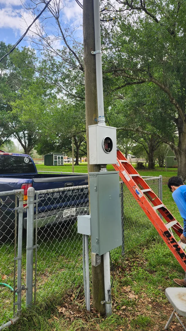 Electrical meter and panel installation by Covenant Project Solutions outside Houston, Texas